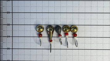 Мормишка HARPOON літня КАРАСЬ 0,5-1,3г 5шт МІХ 4 Золото