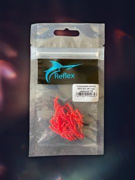 Силіконовий мотиль REFLEX (35*1мм) Червоний П/Е європідвіс