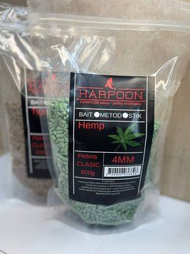 Pellets HARPOON CLASSIC Дой-Пак 4мм 600г Hemp (12шт/уп)