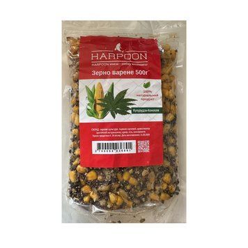 Зерно Варене 500г Дой-Пак HARPOON Кукурудза-Конопля